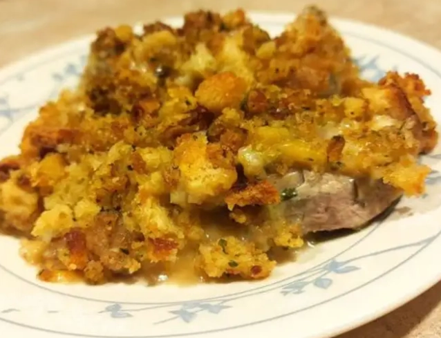 slow cooker pork chop dressing