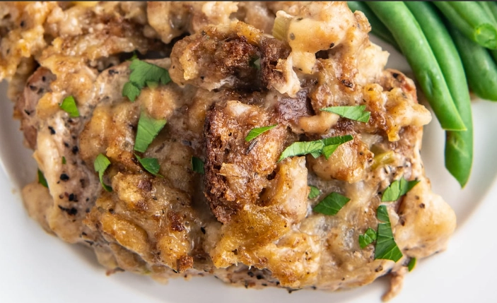 crock pot pork chops with stuffing and cream of mushroom crock pot pork chops with stuffing and cream of mushroom