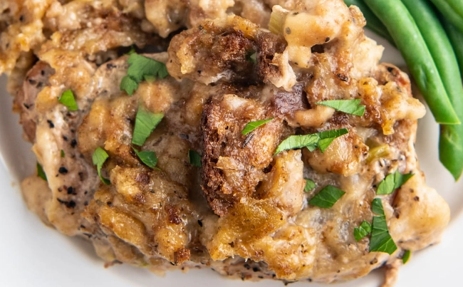 slow cooker pork chop dressing