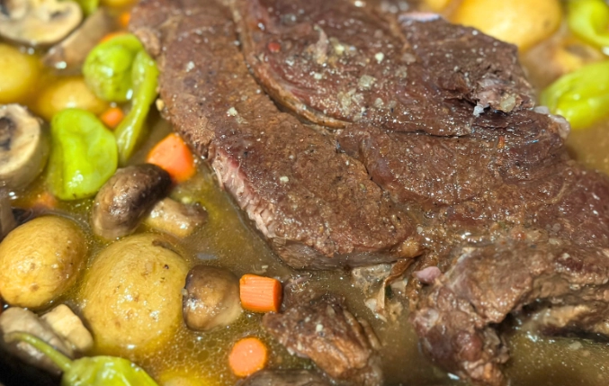 slow cooker ribeye steak