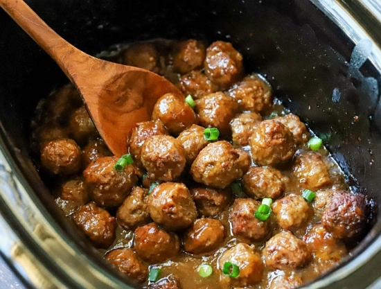 Teriyaki meatballs slow cooker 3 ingredients