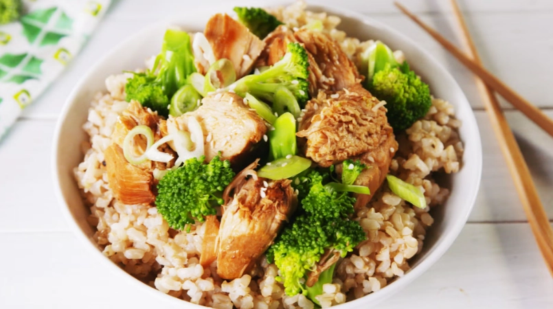 crockpot chicken rice broccoli