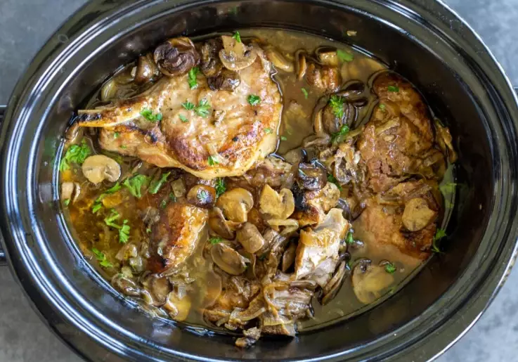 crock pot pork chops and rice with cream of mushroom soup crock pot pork chops and rice with cream of mushroom soup