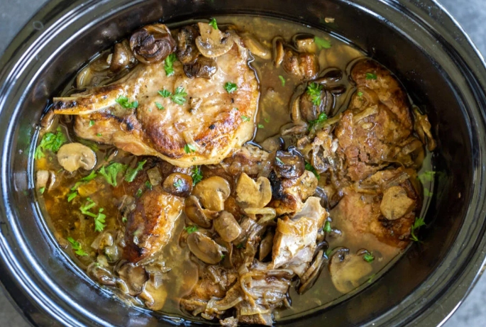 crock pot pork chops and rice cream of mushroom crock pot pork chops and rice cream of mushroom
