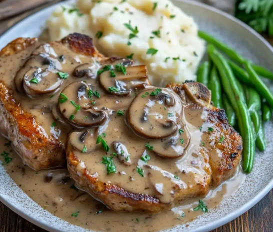 easy cream of mushroom pork chops easy cream of mushroom pork chops