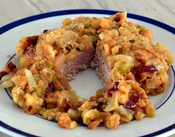 Easy crock pot pork chops with stuffing