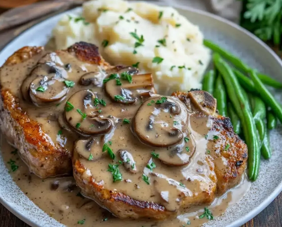 easy slow cooker stuffing pork chops