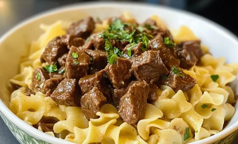 Simple beef tip crock pot recipe