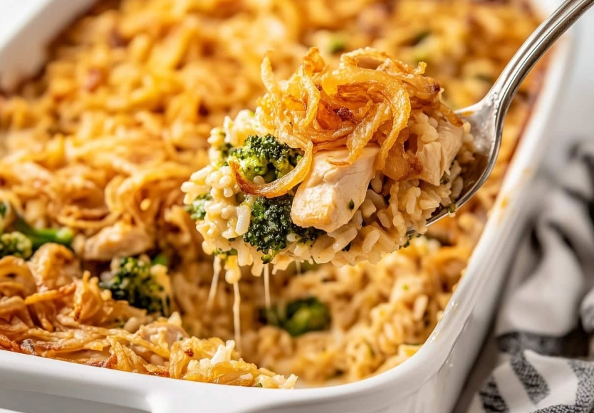 Easy crockpot chicken and broccoli rice