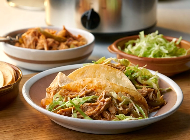 easy crockpot chicken tacos