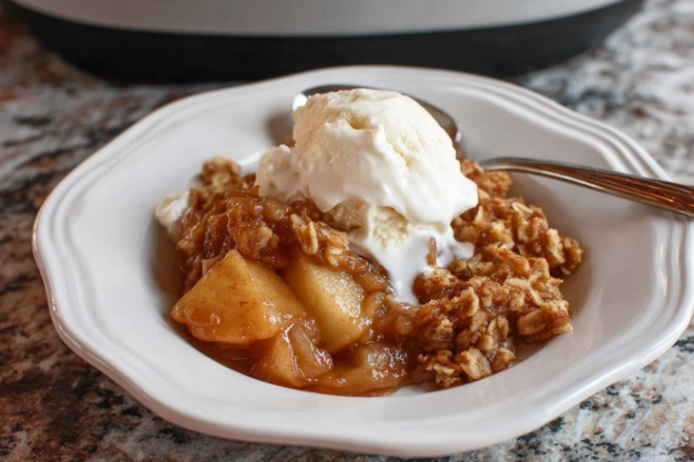 crock pot apple crisp with cake mix