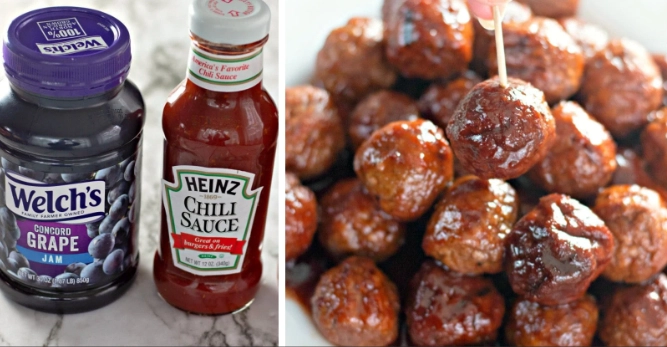 how much grape jelly for meatballs