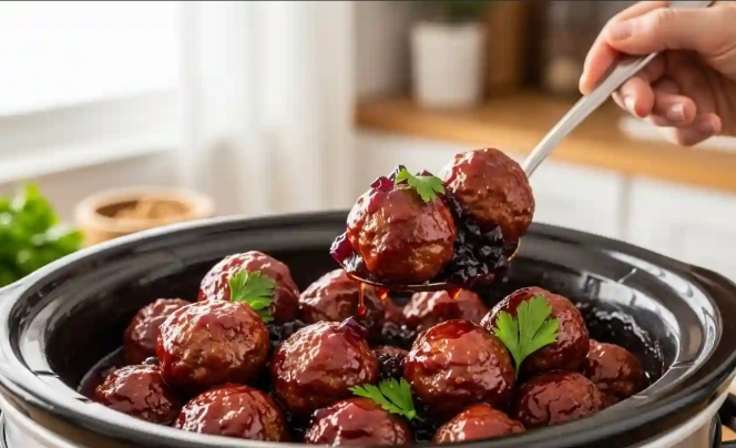 slow cooker party meatballs