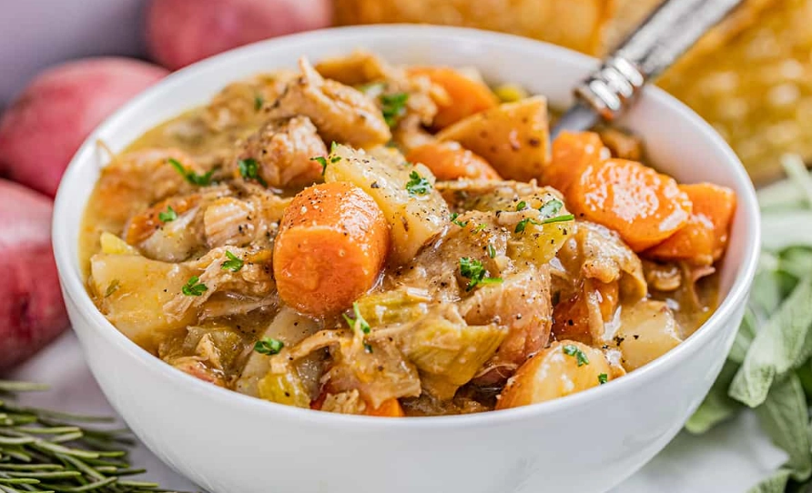 Old fashioned chicken stew crock pot recipe