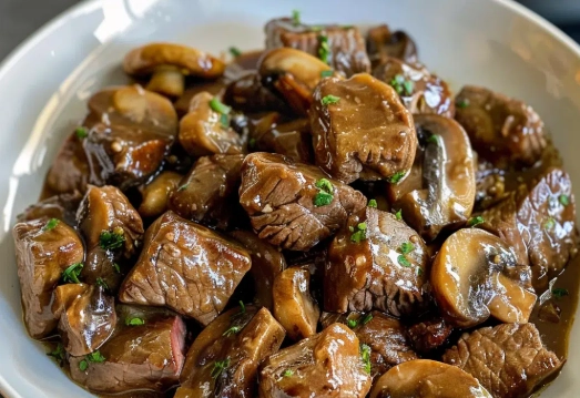 What liquid is best for beef tips?