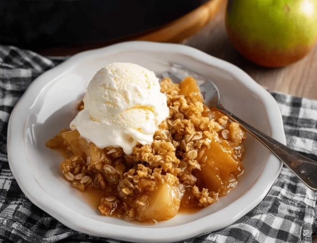 crockpot apple crisp 3 ingredients