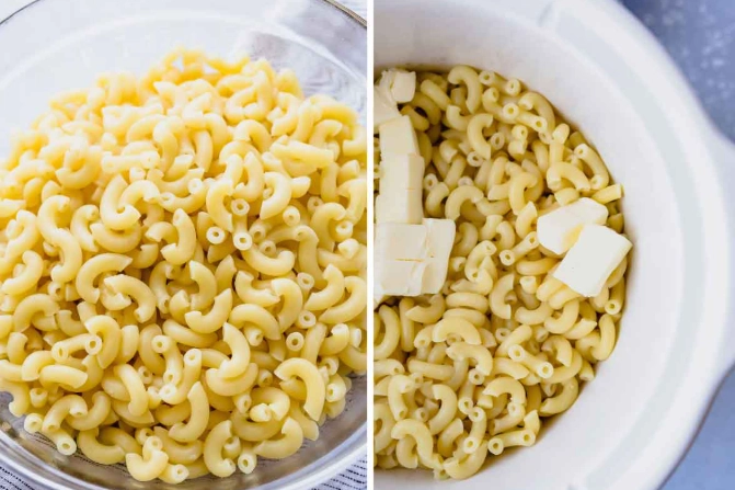 Crockpot mac and cheese uncooked pasta