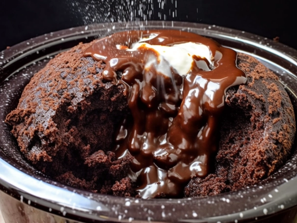 slow cooker lava cake