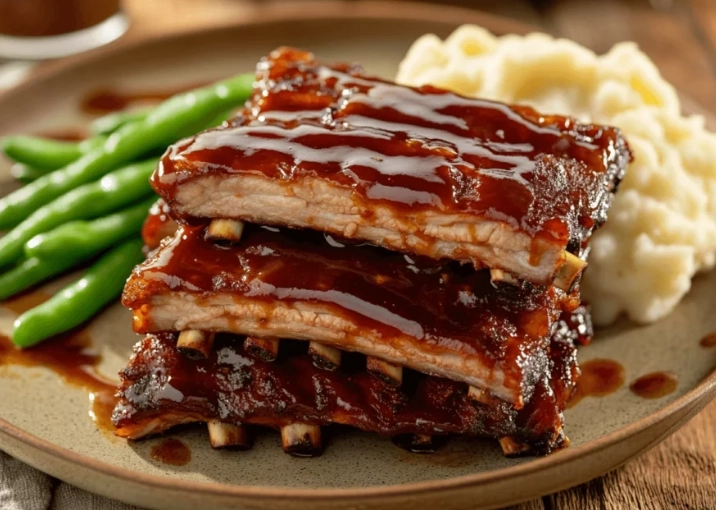 Should ribs be covered in liquid in a slow cooker?