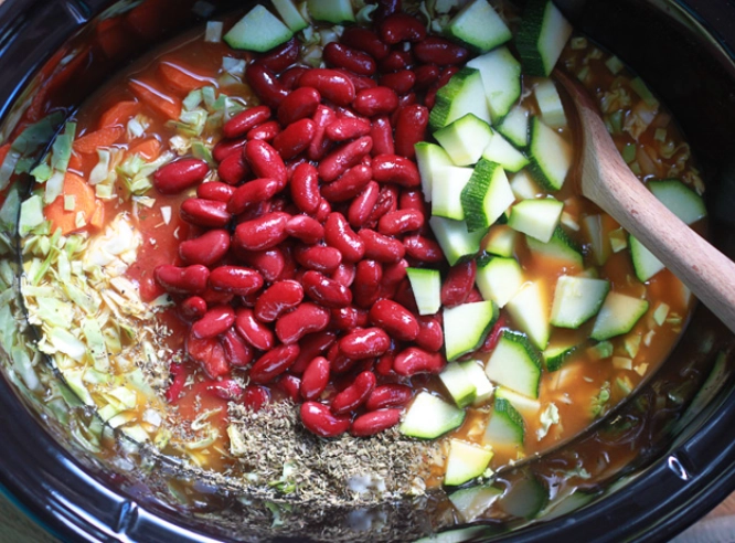 vegetarian slow cooker pasta