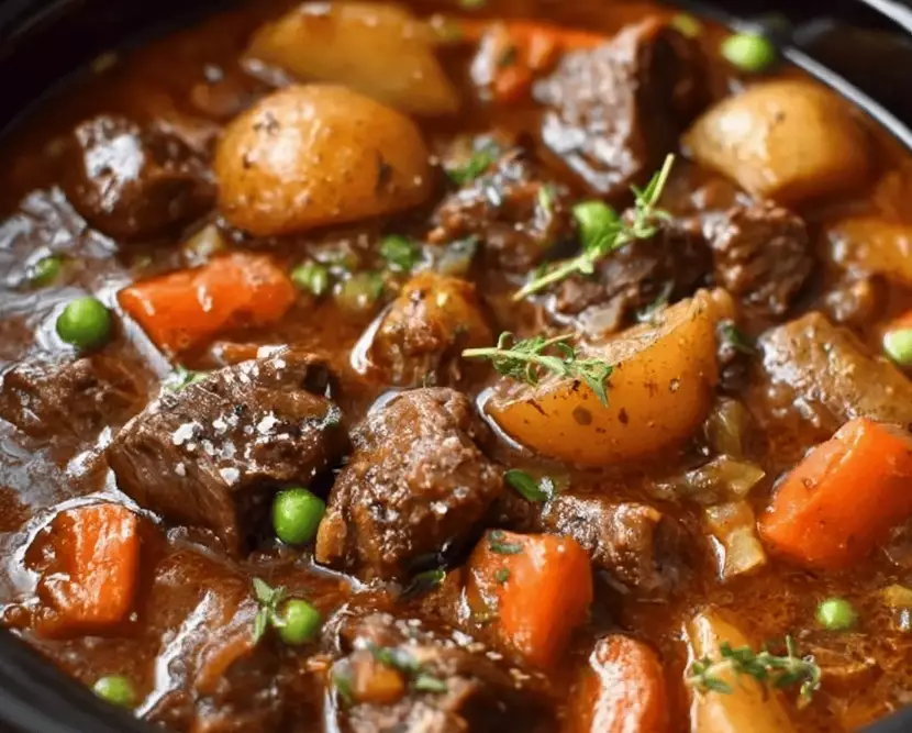 Crockpot beef stew with gravy