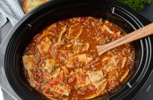 slow cooker lasagna soup