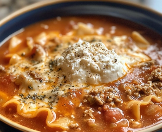 slow cooker lasagna soup