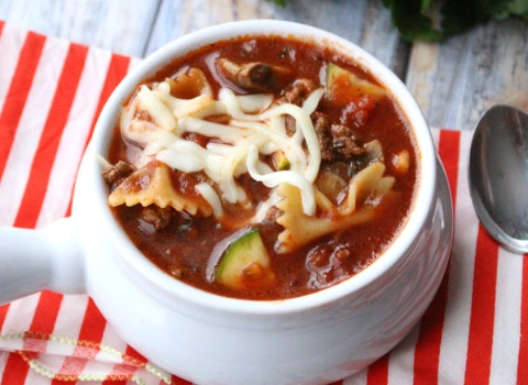 Crockpot lasagna soup