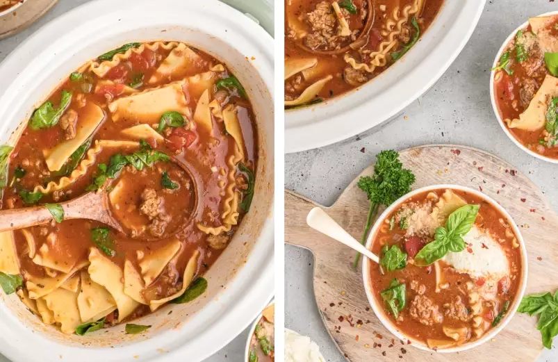 crockpot lasagna soup recipe