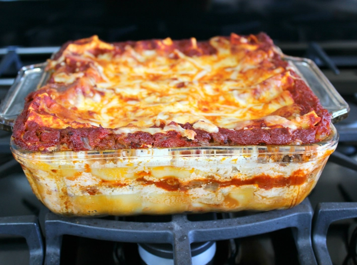 oven baked lasagna time