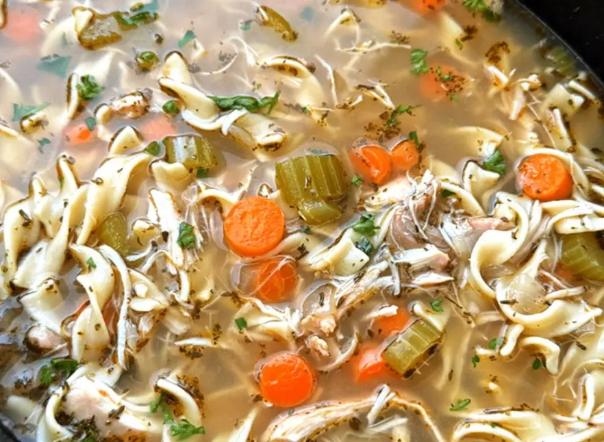 best chicken noodle soup crockpot