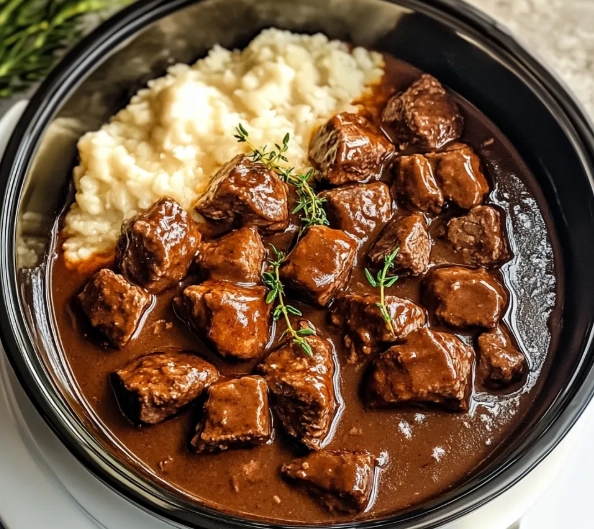 slow cooker beef tips